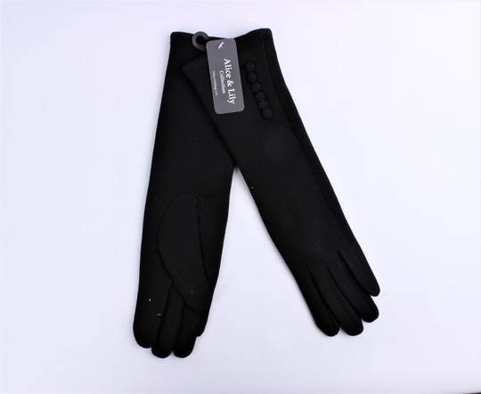 Winter ladies thermal lined long glove black Style; S/LK4605/BLK